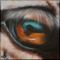 Augenblick eines Zebras; Acryl auf Leinwand;
30 x 30 cm